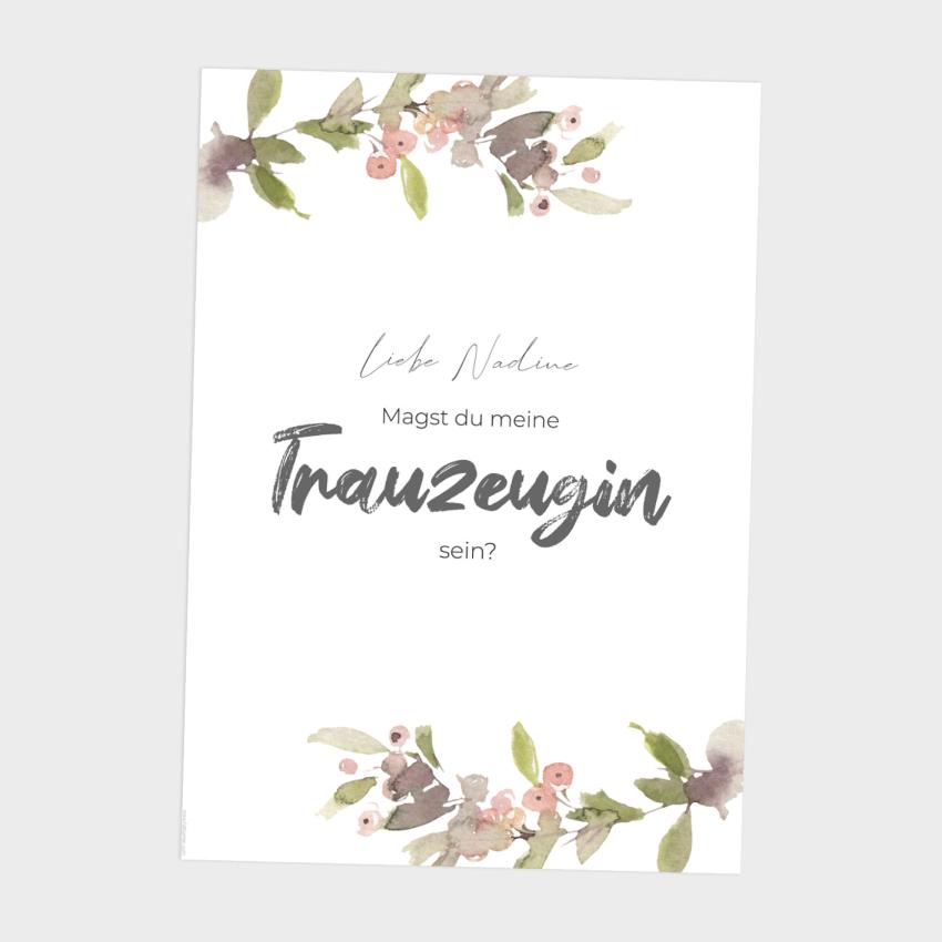 Spruchposter "Trauzeugin" | Geschenkidee | Personalisiert | individuelles Bild | Wanddeko