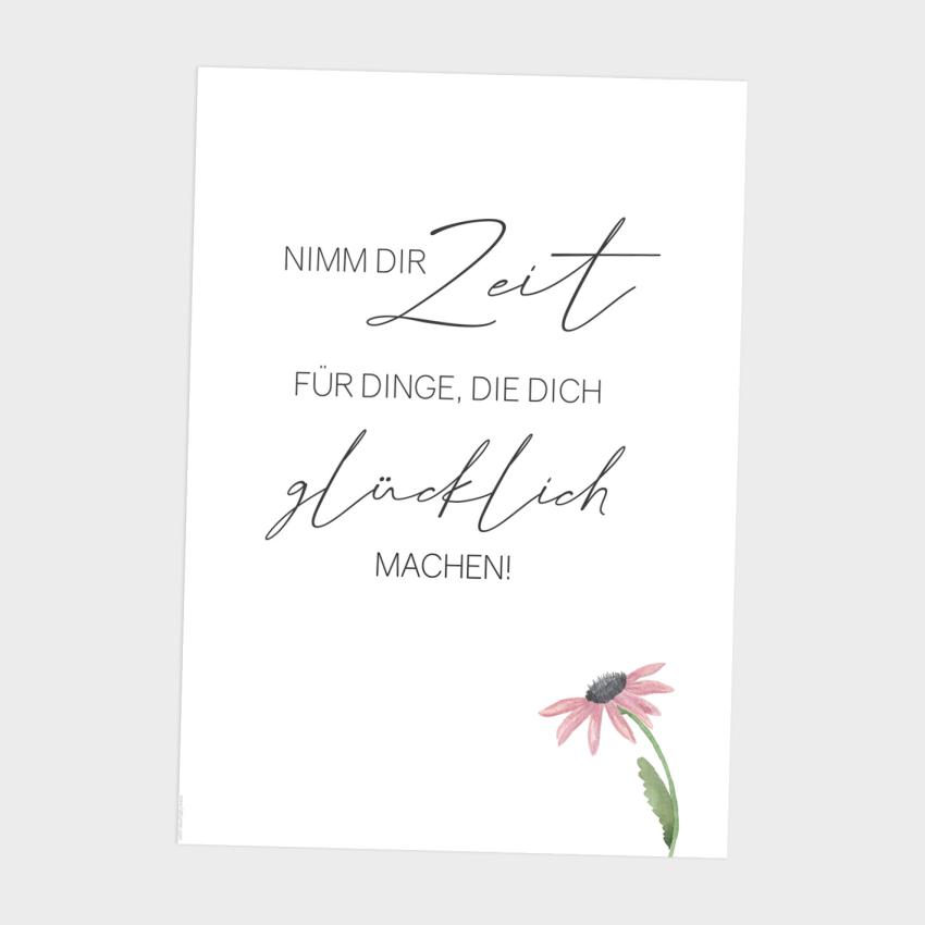 Spruchposter "Zeit für Dinge" | Geschenkidee | Personalisiert | individuelles Bild | Wanddeko