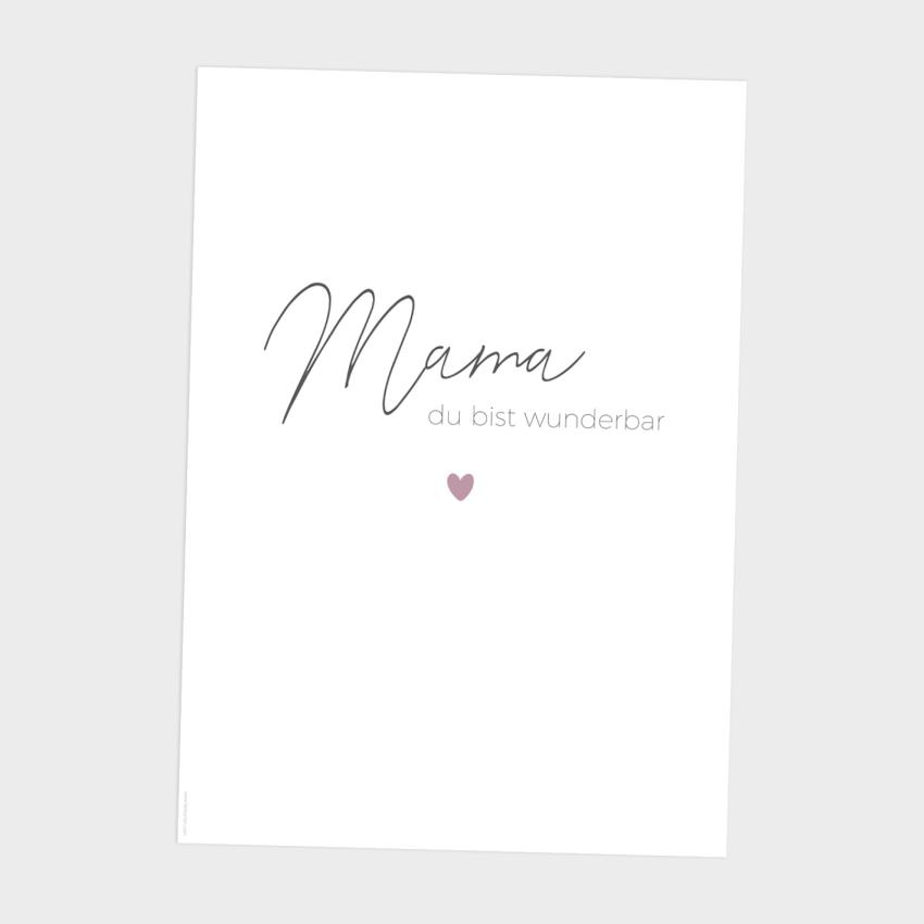 Spruchposter "Mama Weiß" | Geschenkidee | Personalisiert | Muttertag| Wanddeko