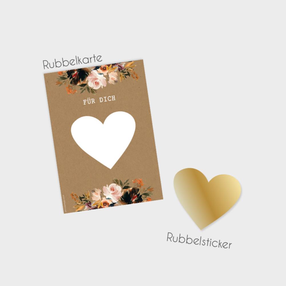 Rubbelkarten-Bundle DIN A6 "Coffee & Nude" | Rubbellose | Postkarten | Gutscheine | Glückslos