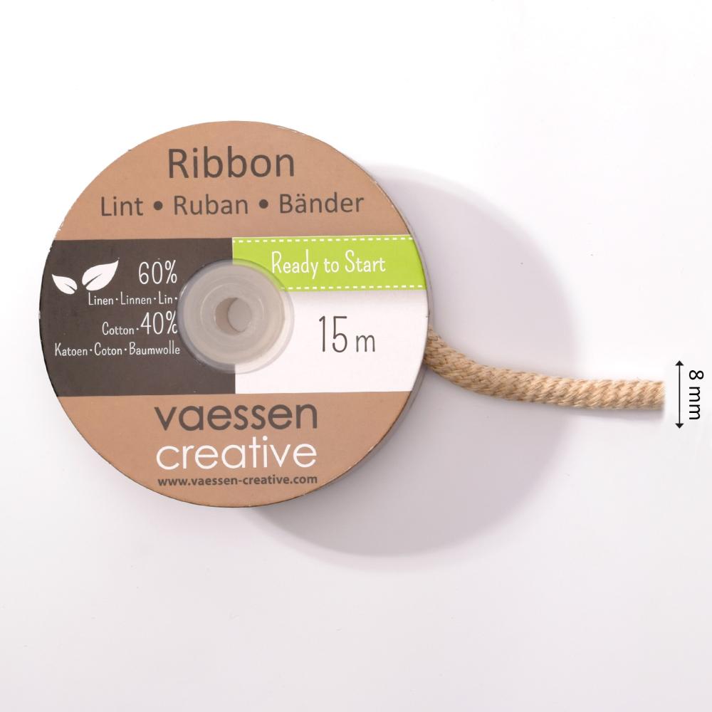 Vaessen Naturband " Cotton Line Cord 15mx8mm" 