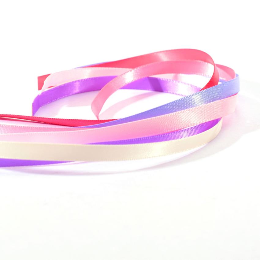 Vaessen Creative - Satinband Set "Babyrosa" 6mm 6 Farbe je 2m