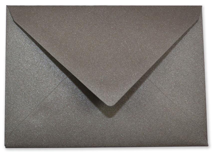 Briefumschläge - Briefhüllen in metallic-steel, DIN B6 120g/m² oF, Nassklebung