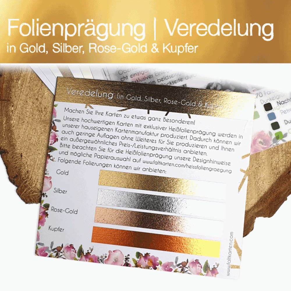 Musterpaket Folienprägung / Veredelung