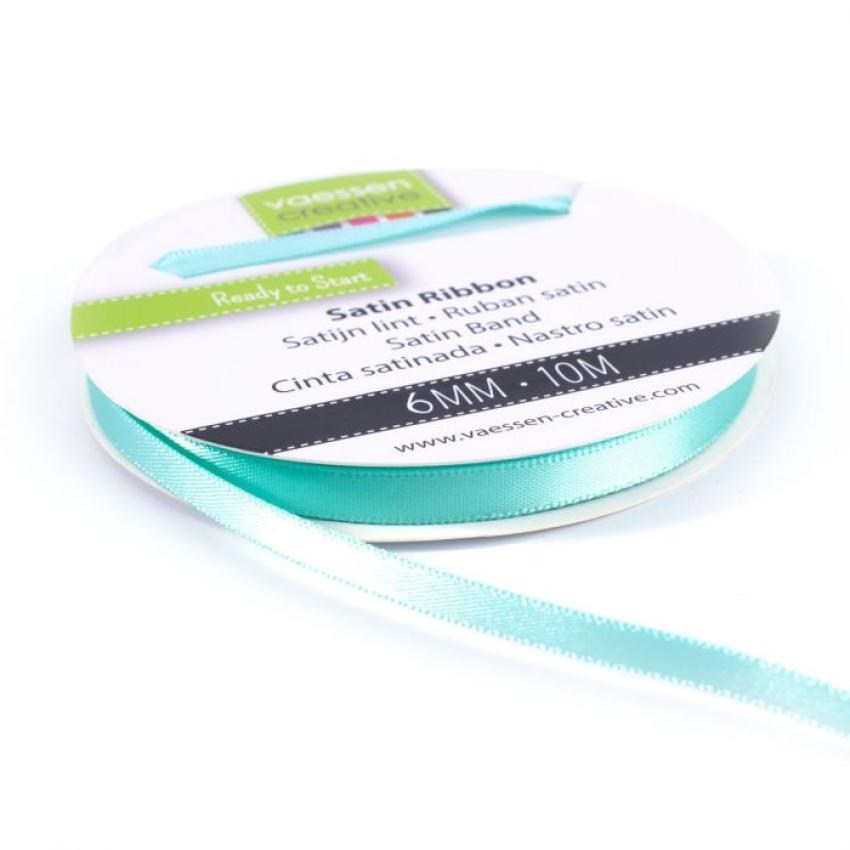 Vaessen Creative - Satinband 6mm 10m Aqua