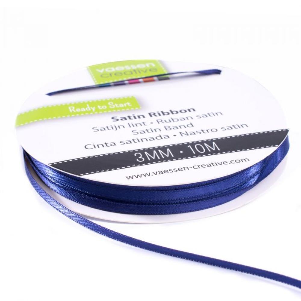 Vaessen Creative - Satinband 3mm 10m Dunkelblau