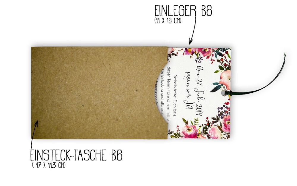 Einstecktasche B6 Premium-Karton "Hellcreme" 