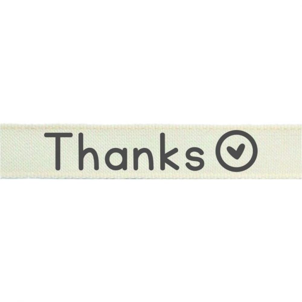 Vaessen Motivband/Text 15mm "Thanks" 2m