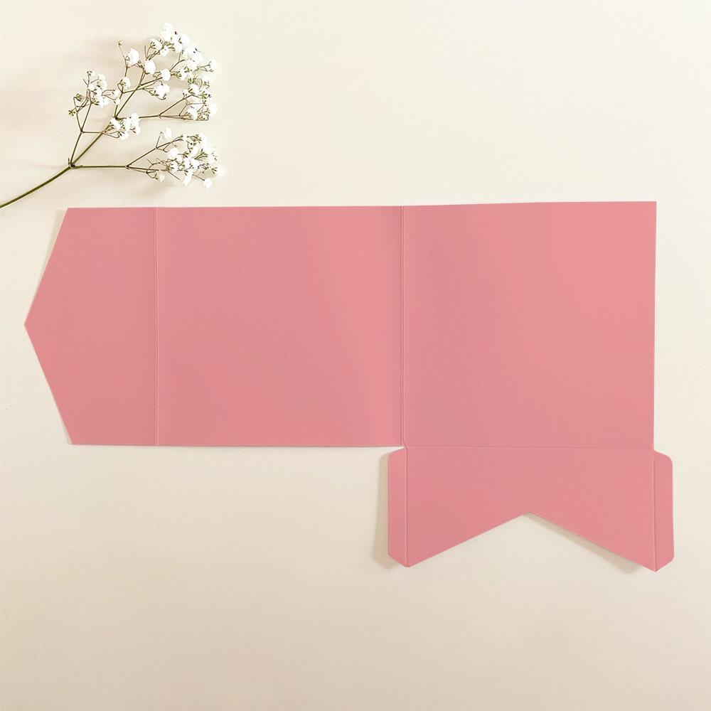 Pocketfold-Karte Quadrat (15x15) Premium-Karton "Flamingo" Exklusiv Line