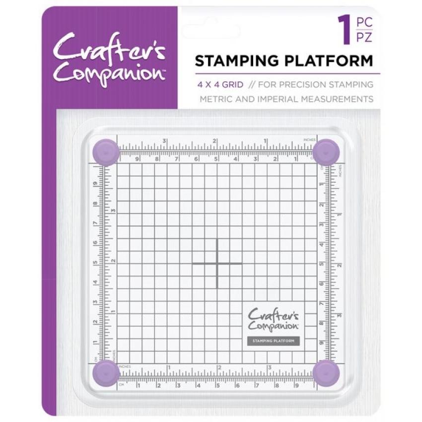 Crafters Companion -Stamping 4x4 Inch Platform - Stempelhilfe - - 