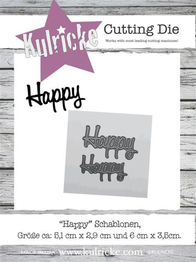 Kulricke Stanzschablone "Happy" Stanze - Craft Die | Stanze