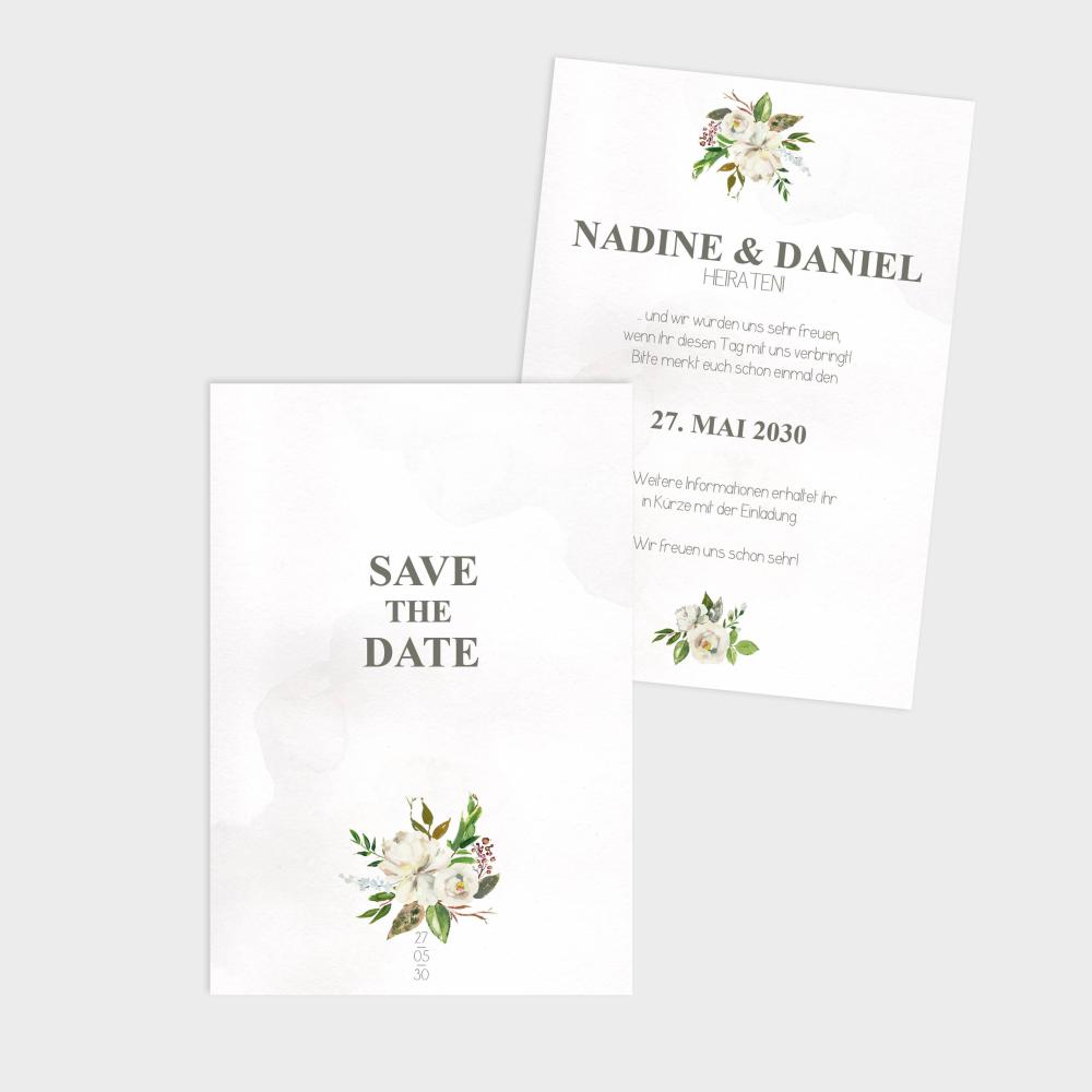 Save the Date "Antique White" DIN B6