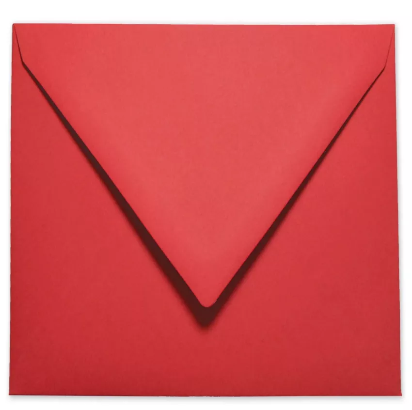 Briefumschlag quadratisch 16x16cm in rot