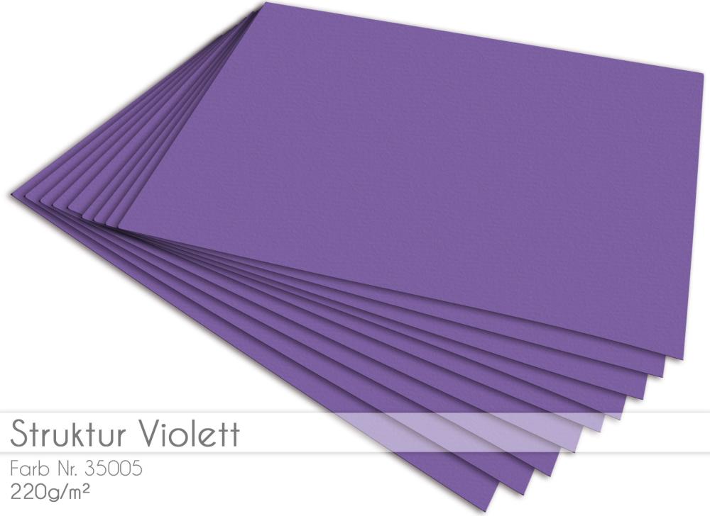 Cardstock - Bastelpapier 220g/m² DIN A4 in struktur violett