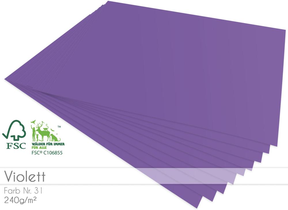 Scrapbooking-/ Bastelpapier 240g/m² DIN A3 in violett