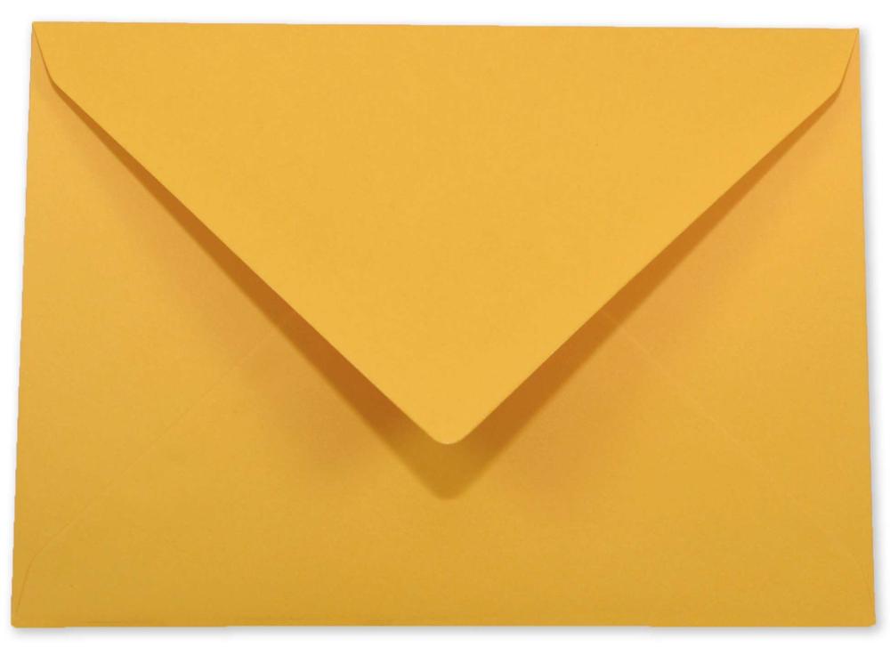Briefumschläge - Briefhüllen in altgold, DIN B6 120g/m² oF, Nassklebung