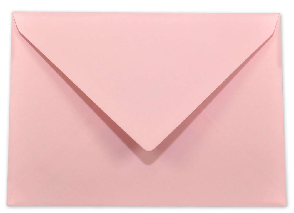 Briefumschläge - Briefhüllen in babypink, DIN B6 120g/m² oF, Nassklebung