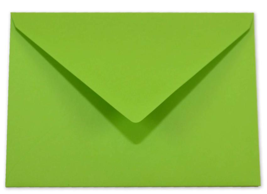 Briefumschläge - Briefhüllen in grasgrün, DIN B6 120g/m² oF, Nassklebung