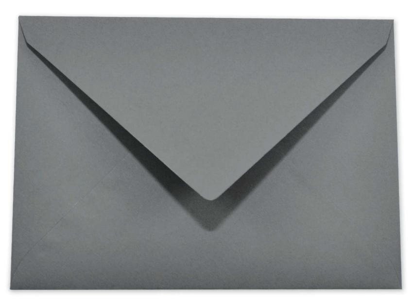 Briefumschläge - Briefhüllen in schiefergrau, DIN B6 120g/m² oF, Nassklebung