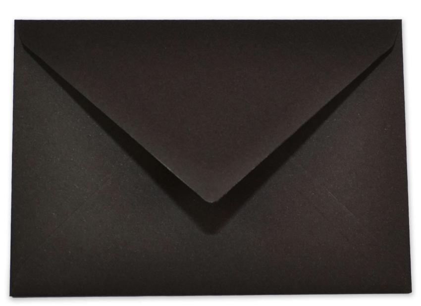 Briefumschläge - Briefhüllen in schwarz, DIN B6 120g/m² oF, Nassklebung