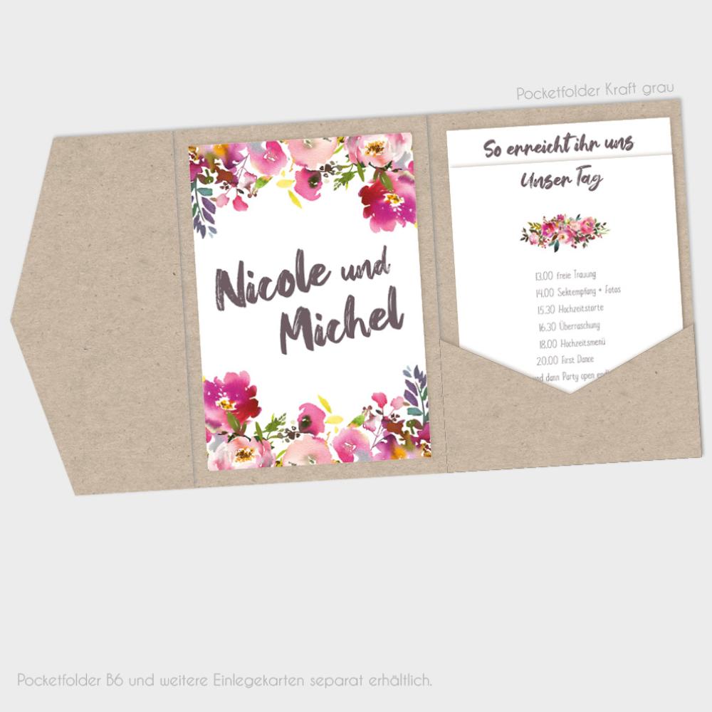 Einlegekarten-Bundle "Pink Bunch" B6