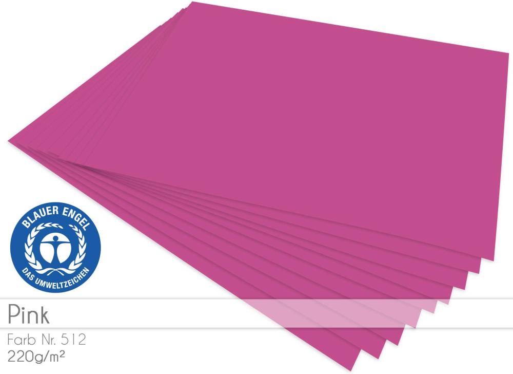 Cardstock "Basic" - Bastelkarton 220g/m² DIN A4 in pink