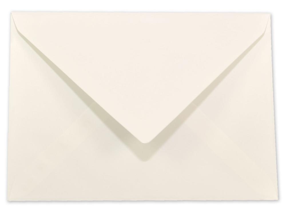 Briefumschläge - Briefhüllen in elfenbein, DIN A5 120g/m² oF, Nassklebung