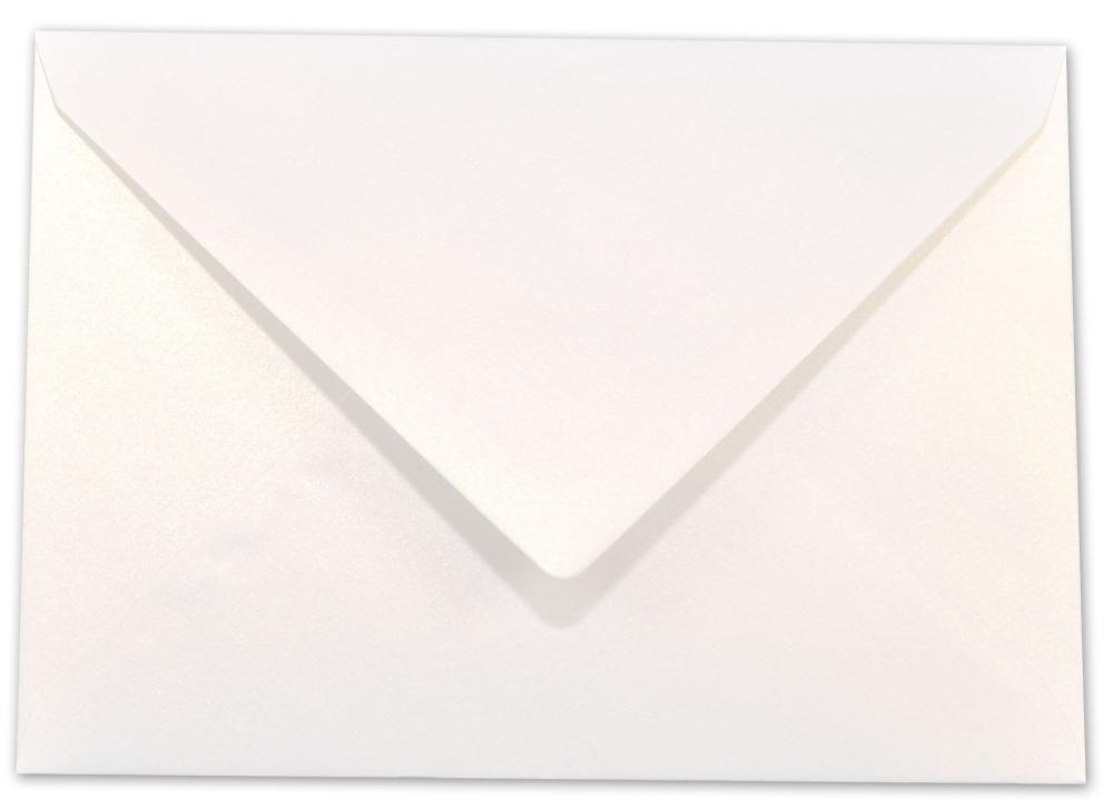 Briefumschlag DIN C6 120g/m² oF Nassklebung in metallic perlweiss