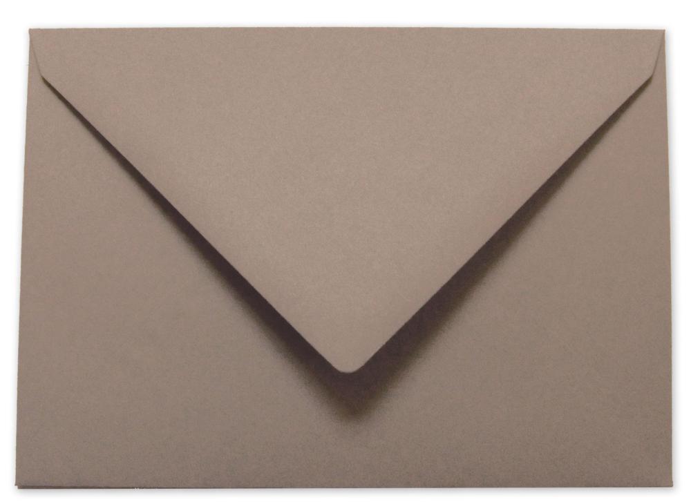 Briefumschlag DIN A7 120g/m² oF Nassklebung in taupe