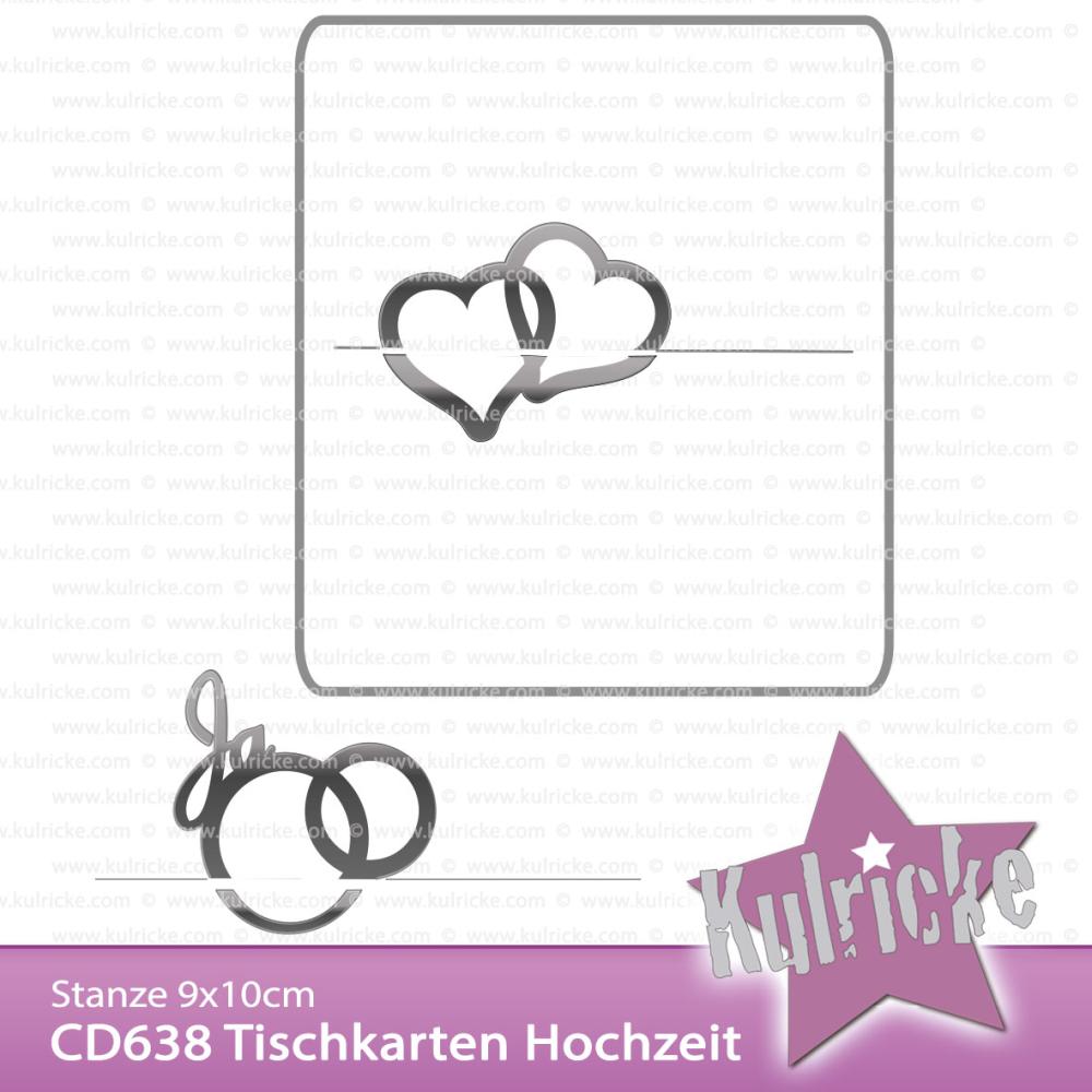 Kulricke Stanzschablone "Tischkarten 3D Hochzeit" Craft Die | Stanze