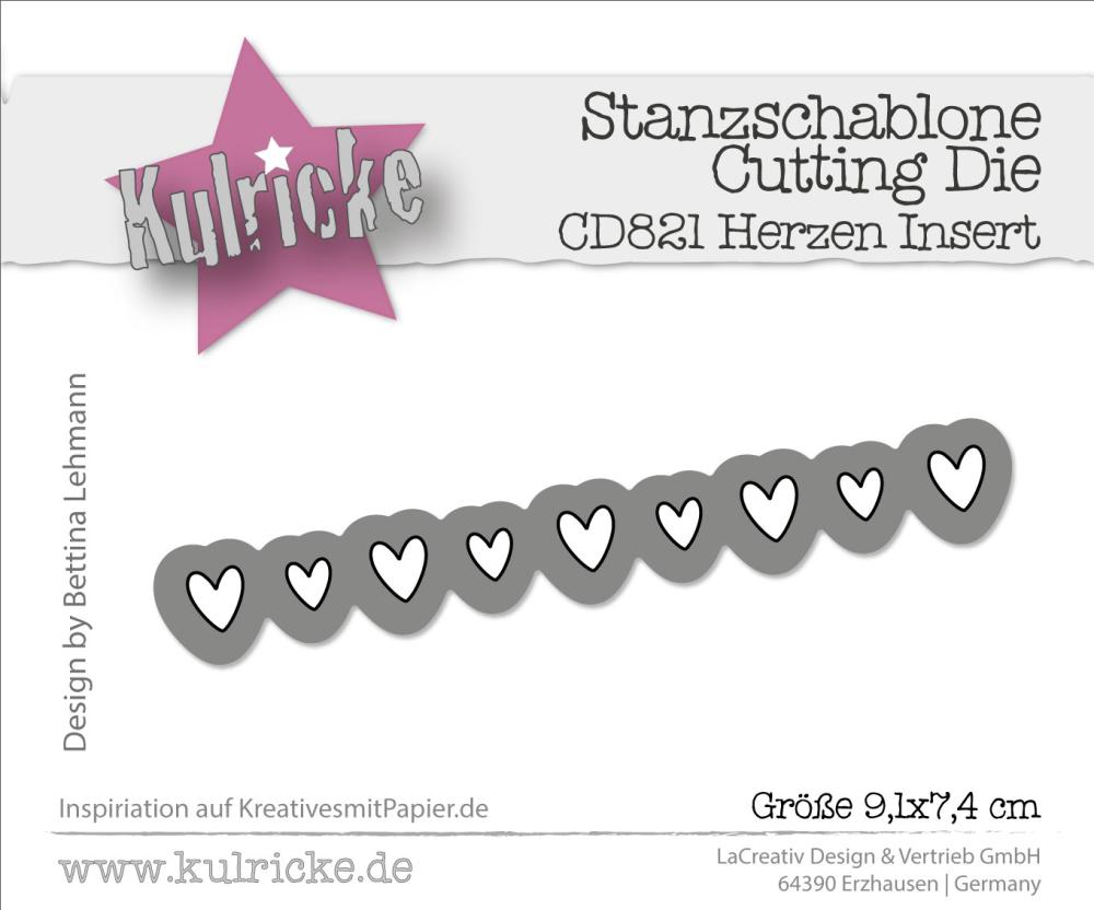 Kulricke Stanzschablone "Herzen Insert" Craft Die 