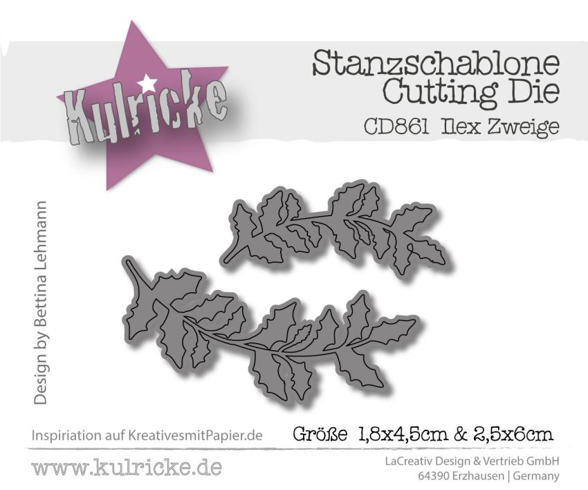 Kulricke Stanzschablone "Ilex Zweige" Craft Die 