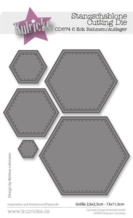 Kulricke Stanzschablone "6 Eck Rahmen/Aufleger" Craft Die 
