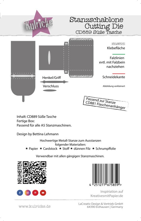 Kulricke Stanzschablone "Süße Tasche" Craft Die 