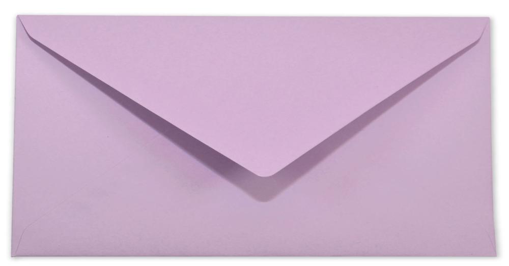 Briefumschlag DIN lang in lavendel, 120g, ohne Fenster, Nassklebung