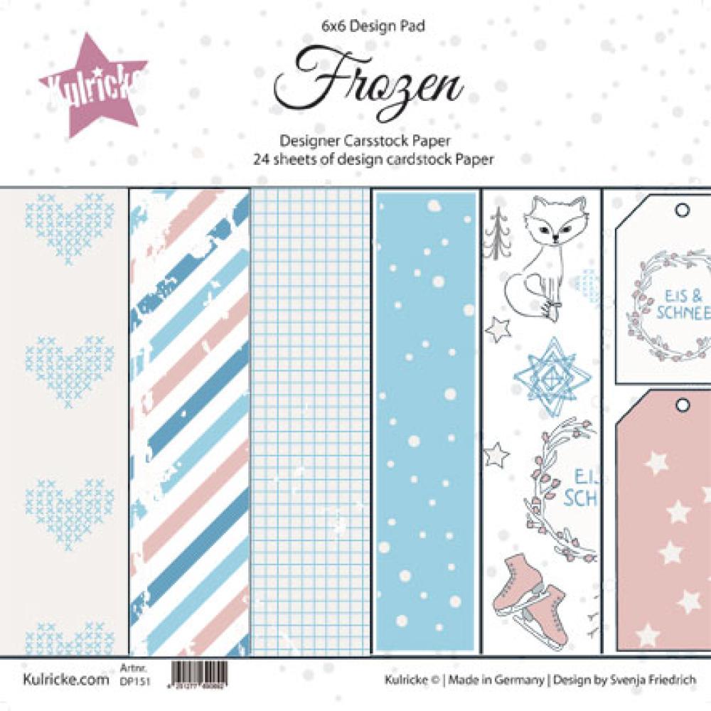 Designpapier "Frozen" 6x6" 24 Bogen einseitig