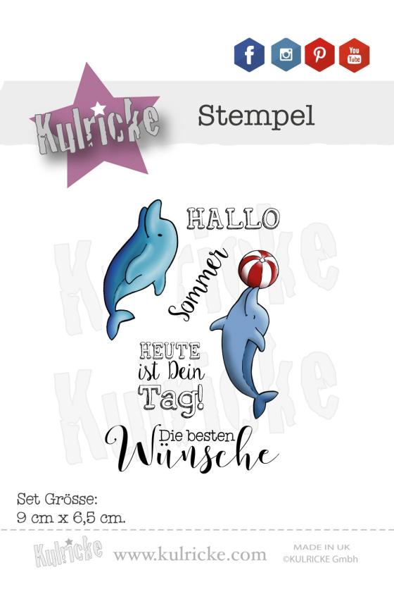 Kulricke Stempelset "Delfin" Clear Stamp Motiv-Stempel