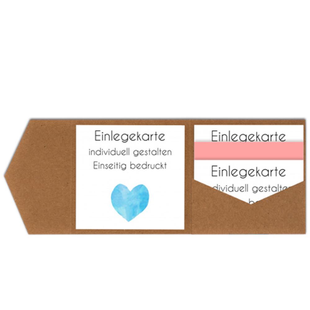 Einlegekarte blanko 13x11cm (eigenes Design)