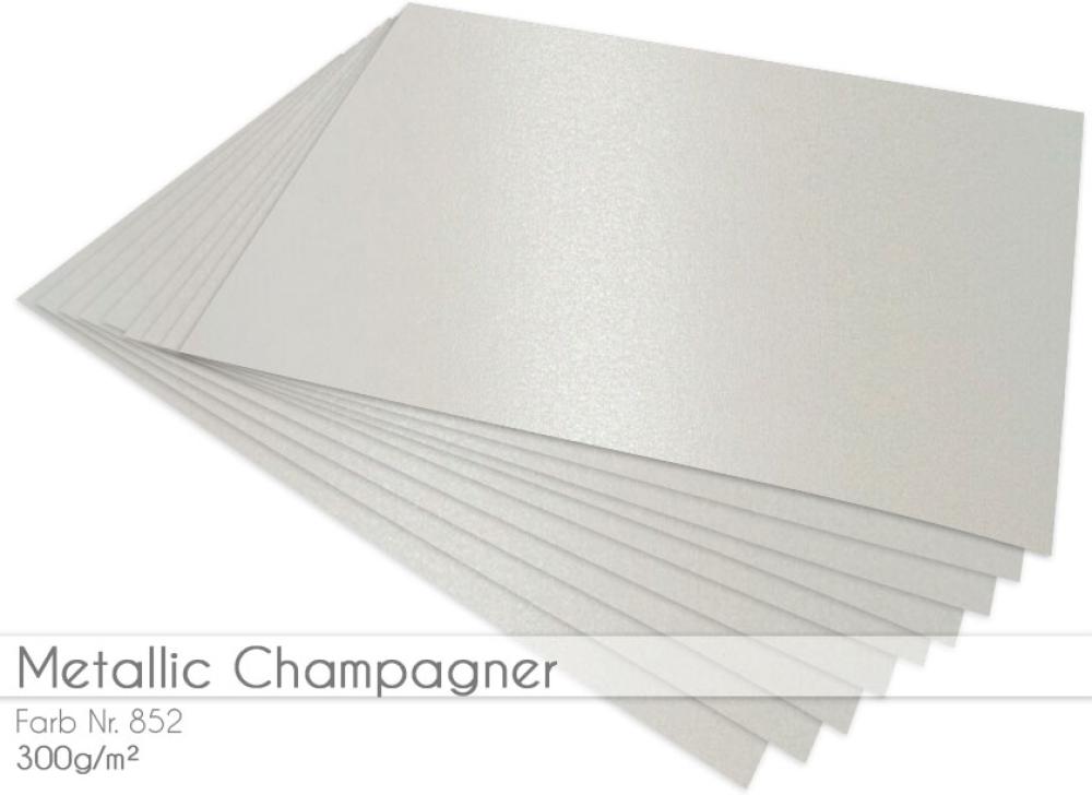 Scrapbooking-/ Bastelpapier 300g/m² DIN A3 in metallic-champagner