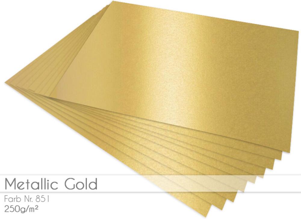 Scrapbooking-/ Bastelpapier 250g/m² DIN A3 in metallic-gold