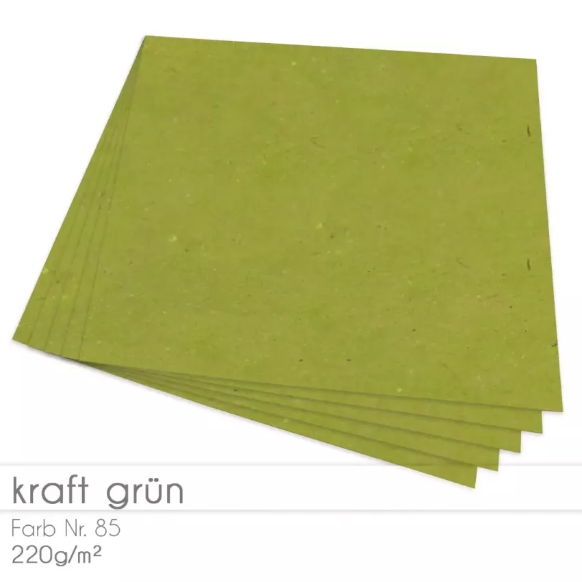 Cardstock "Recycling" 12"x12" 220g/m² (30,5 x 30,5cm) in kraft grün