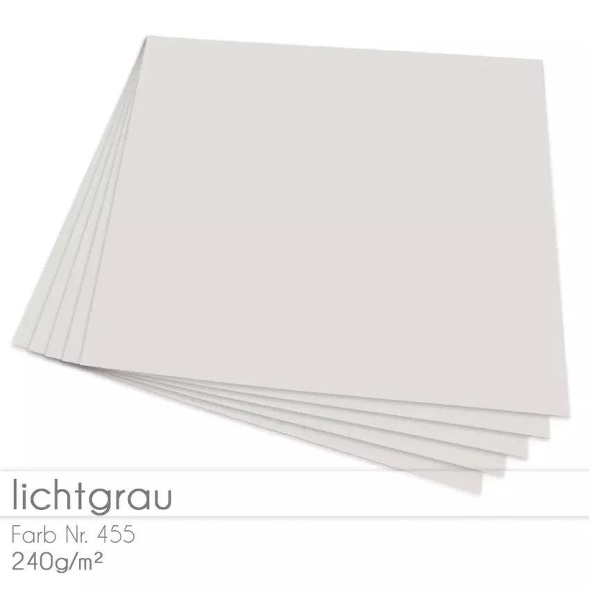 Cardstock "Premium" 12"x12" 240g/m² (30,5 x 30,5cm) in lichtgrau