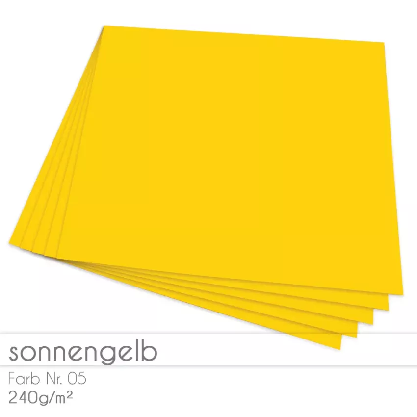 Cardstock "Premium" 12"x12" 240g/m² (30,5 x 30,5cm) in sonnengelb