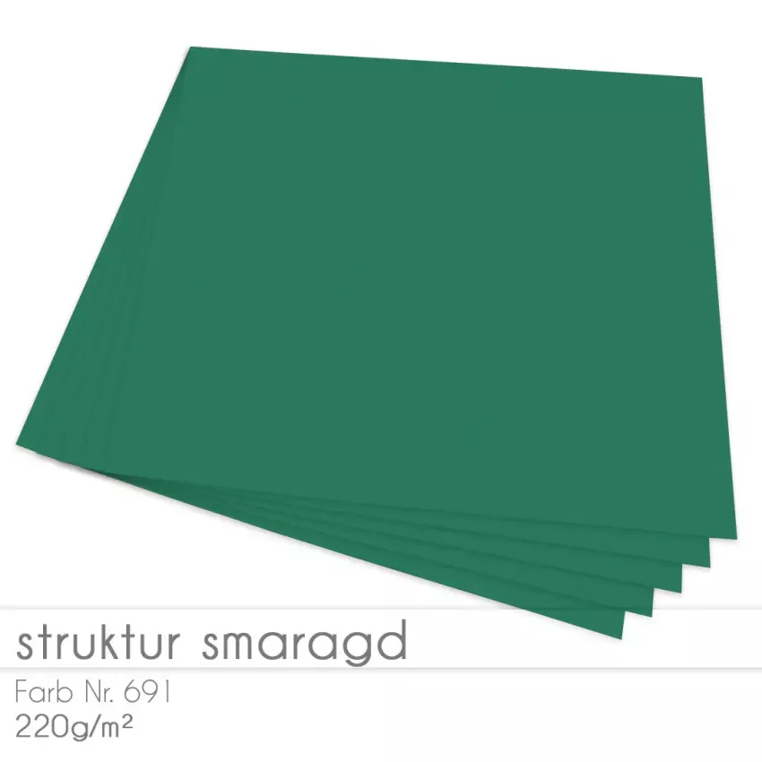 Cardstock "Struktur" 12"x12" 220g/m² (30,5 x 30,5cm) in struktur smaragd