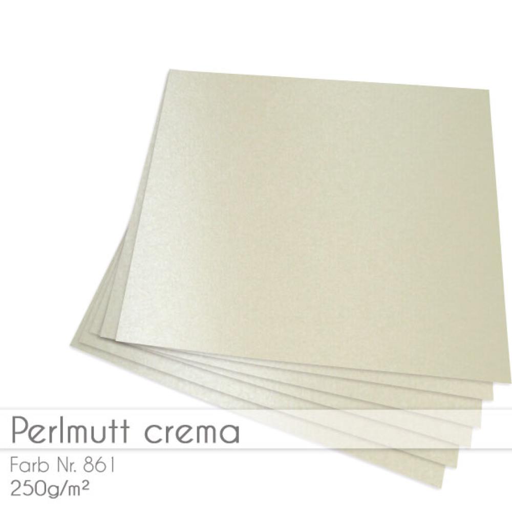 Cardstock "Metallic" 12"x12" 250g/m² (30,5 x 30,5cm) in perlmutt crema