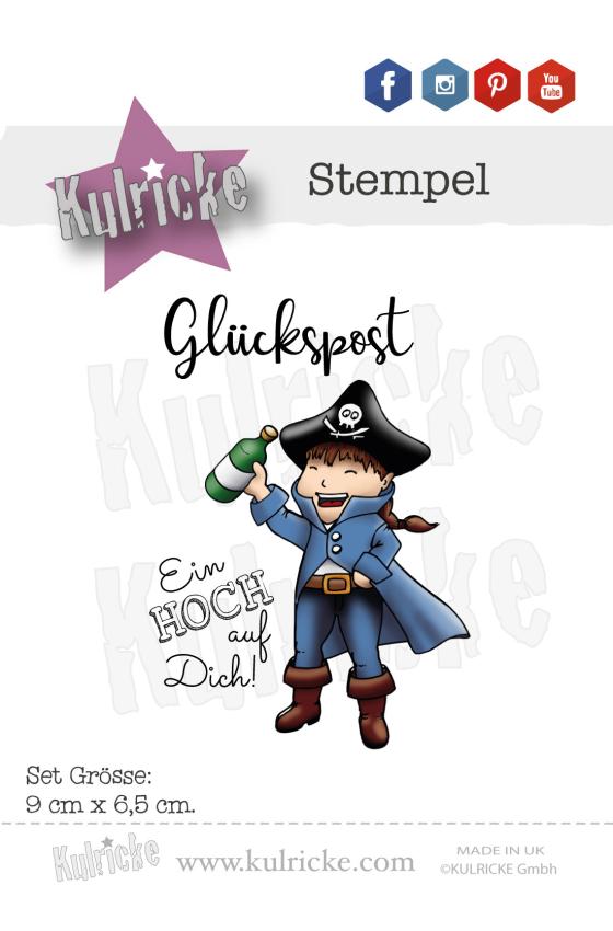 Kulricke Stempel "Pirat Junge" Clear Stamp Motiv-Stempel