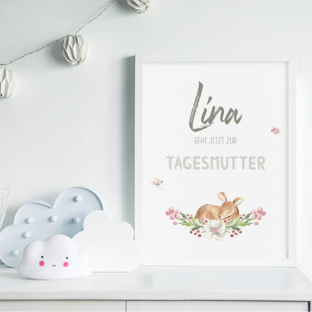 Tagesmutter-Kind "Waldtiere" | Einschulung | Meilensteintafel | Geschenk 1. Geburtstag | Personalisiertes Geschenk