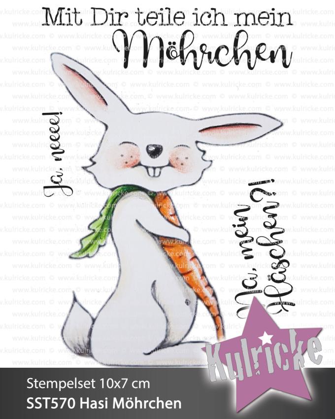 Kulricke Stempelset "Hasi Möhrchen" Clear Stamp Motiv-Stempel