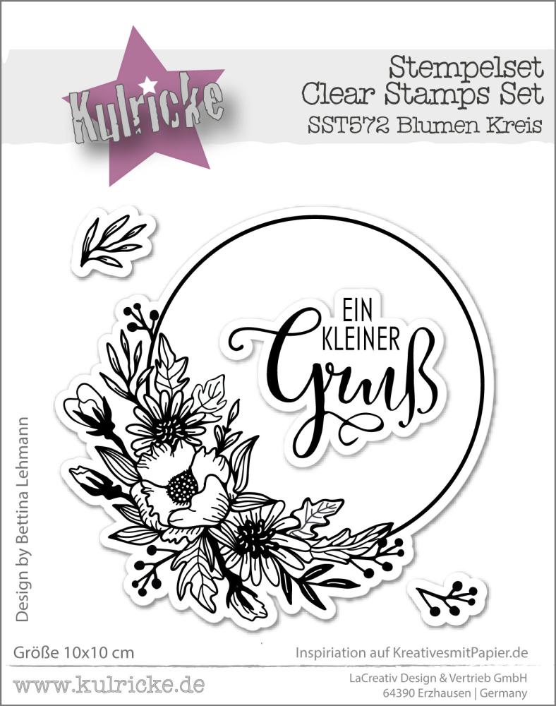 Kulricke Stempel "Blumen Kreis" Clear Stamp Motiv-Stempel