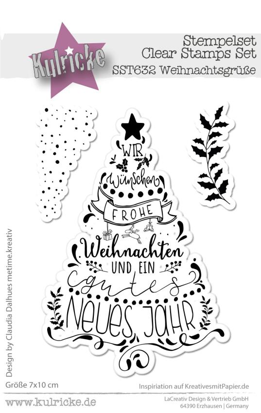 Kulricke Stempelset "Weihnachtsgrüße" Clear Stamp